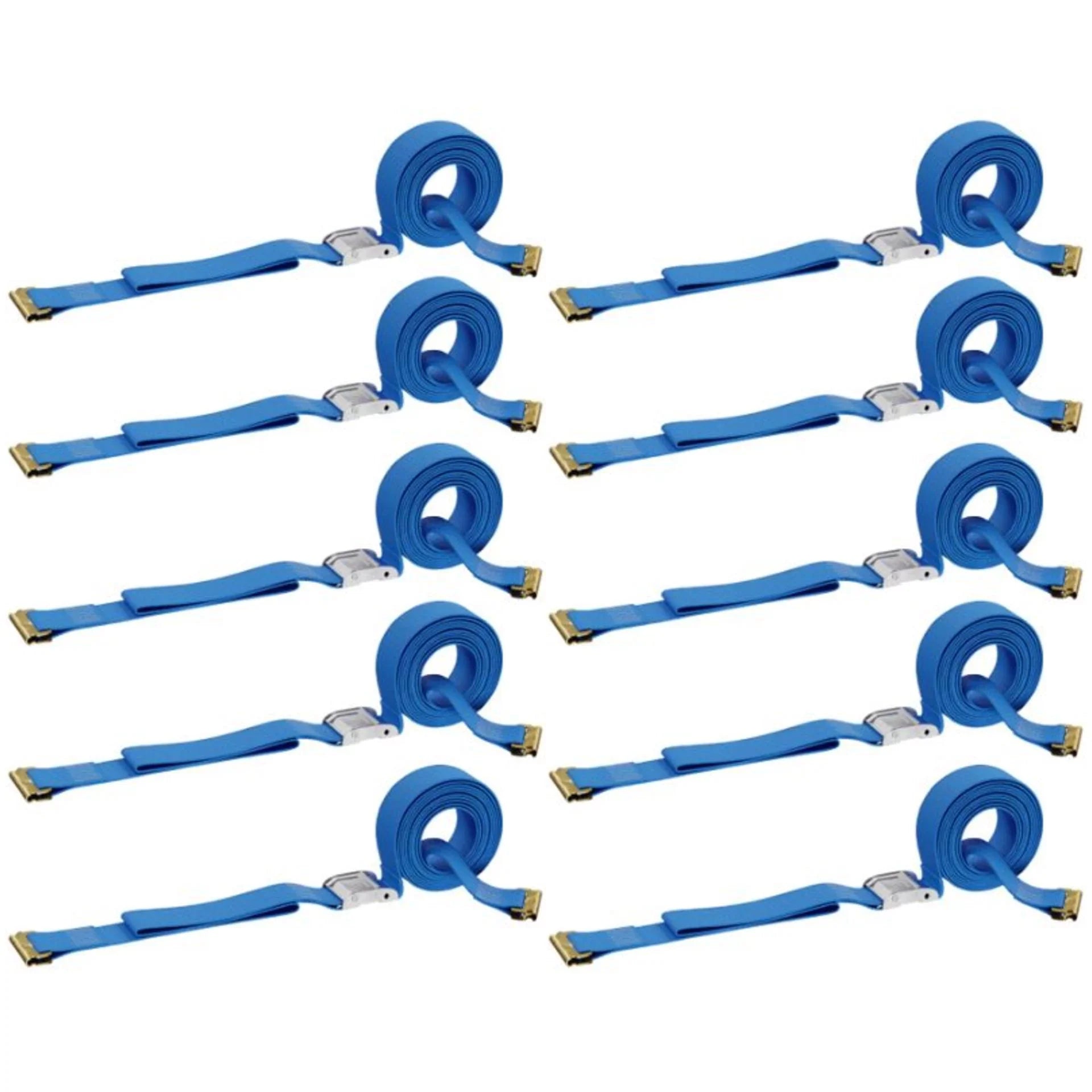 "TEN 2"" E Cam 20' Durable Polyester by Loads, Heavy Straps, Cam Cargo ETrack Blue DC Track Motorcycles, Cargo Trailer Buckle x Spring Fittings, Down Duty Tie-Downs, TieDowns, Strap Mall" Tie