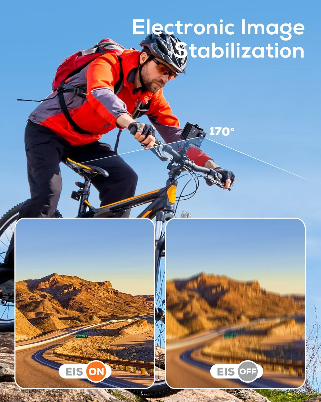 40M Cam Camera Action Action Camera 20MP WOLFANG Video Stabilization Underwater WiFi 4K Waterproof Camera EIS 170�