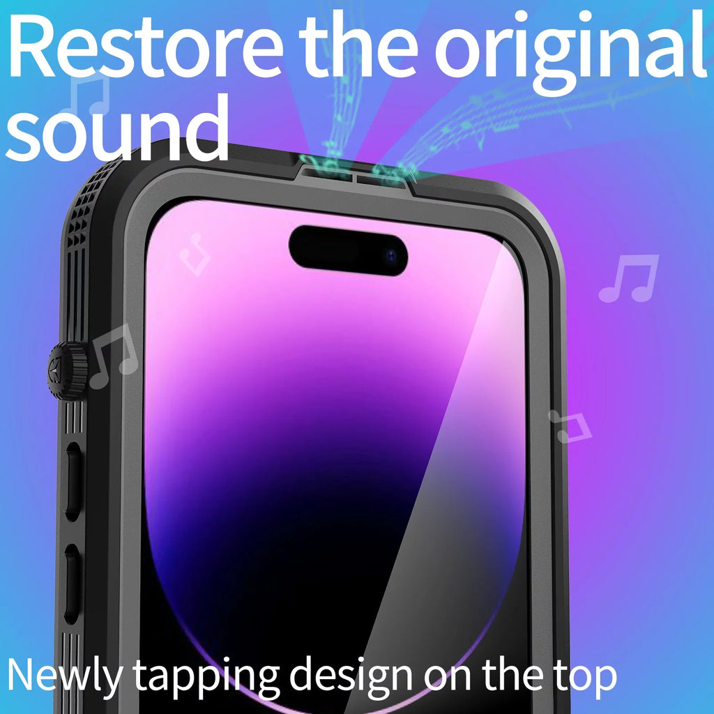 for with Dropproof][Dustproof][Compatible Underwater][14FT Waterproof, Pro Pro Black Case - MagSafe] Screen iPhone for 6H [Real 14 14 Built-in Protector iPhone 6.1" 360][IP68 Military