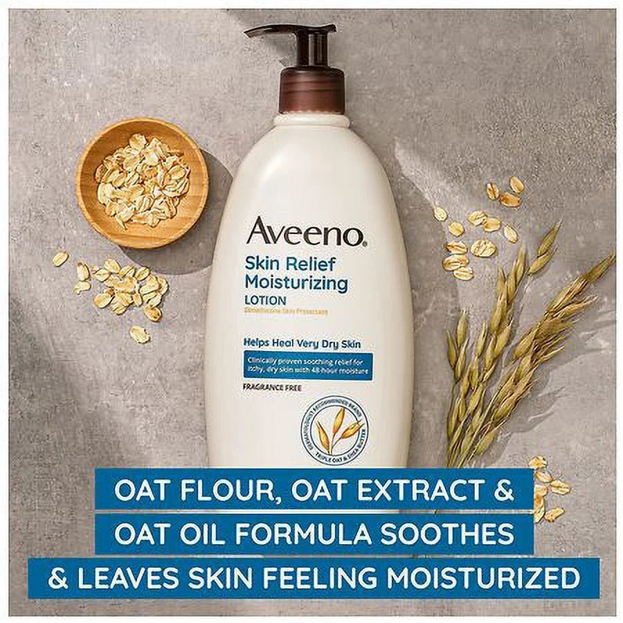 Aveeno for Skin Fragrance-Free 2 Skin Very 33.0 Relief Dry Moisturizing oz Lotion fl Pack of