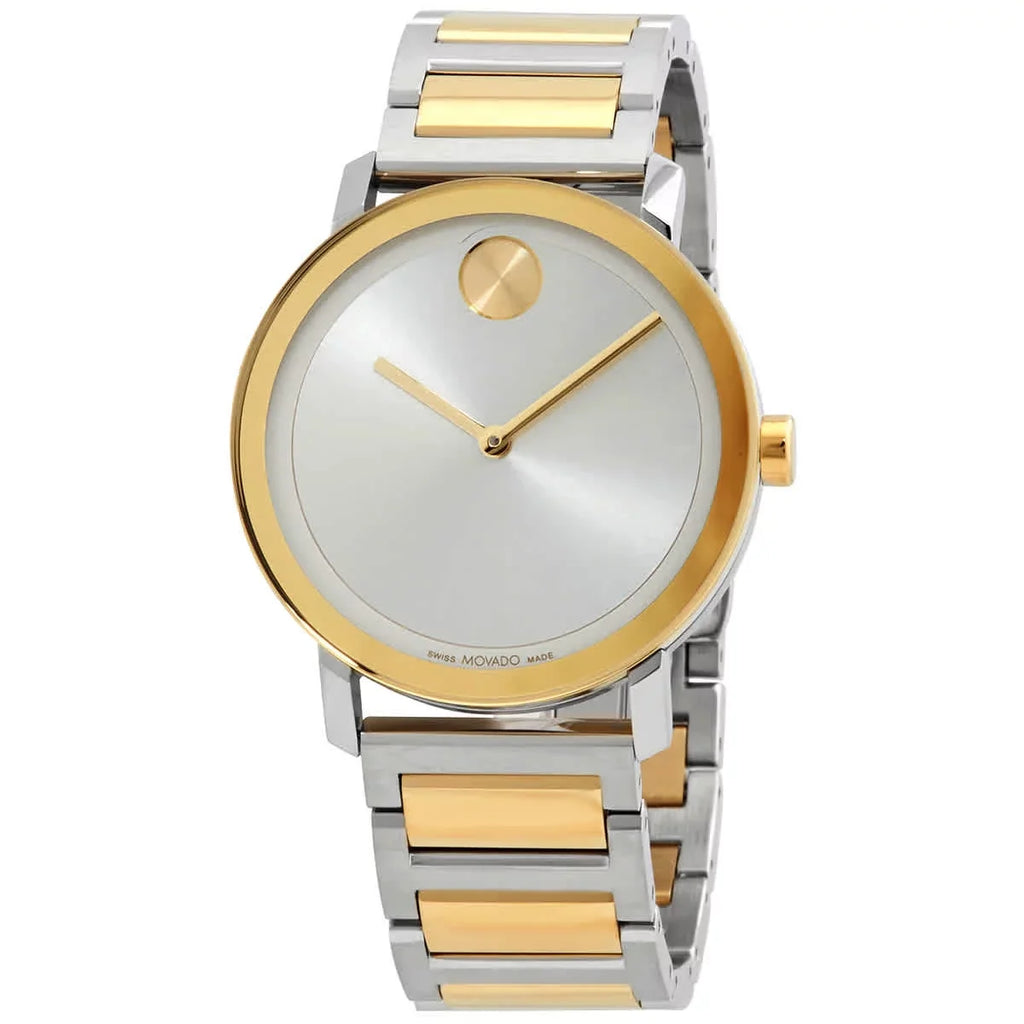 Silver Movado Bold Watch Dial Quartz 3600887 Men's Evolution