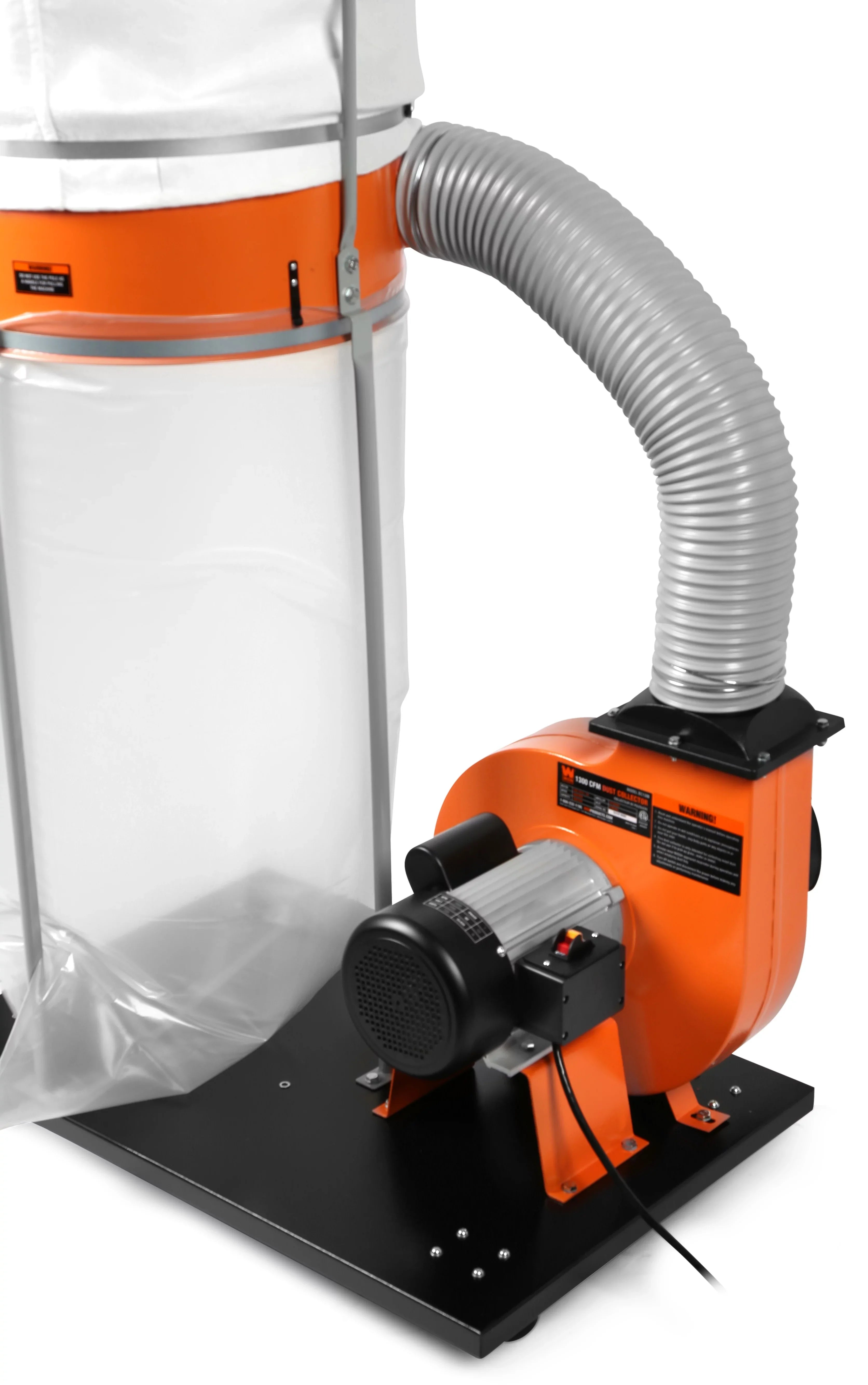 and WEN 5-Micron Dust Base 1,300 14-Amp Collection Woodworking Mobile CFM Bag with Collector 50-Gallon
