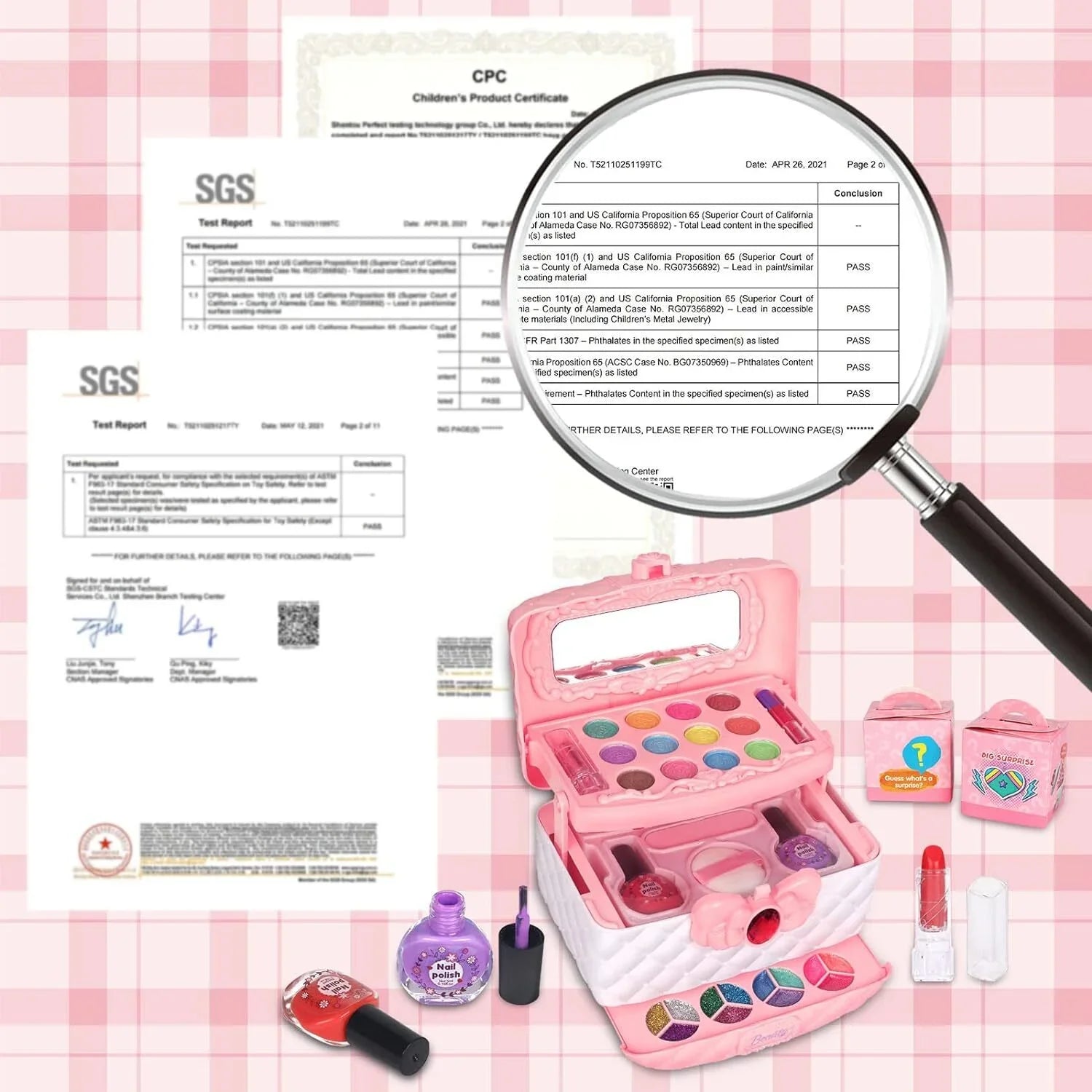 Girls, for Makeup Christmas Makeup Non-Toxic Kit Set Washable Girls & Frozen Makeup Toddler Kids 3-12 Pink Kids for Real Birthday Makeup Year Set, 24Pcs Olds Cosmetic Safe Gift, Toys