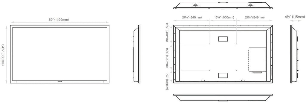Additional UHD (2021) with Weatherproof Partial Sun 4K FDUP65CBS Protect Coverage 65" exterior an TV Epic Furrion 2 Series by Year
