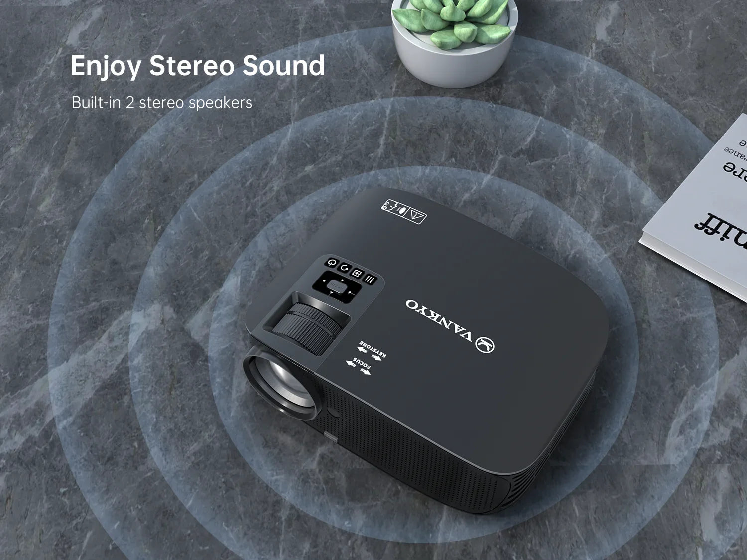 Leisure Portable Projector, Software VANKYO Movie, HD Projector, Built-in Office 510W connection Wireless with