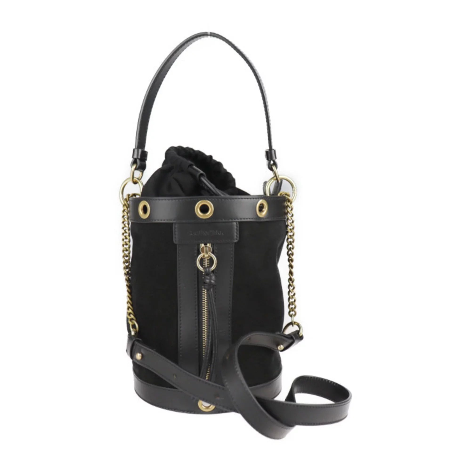 leather Chloe Pre-Owned BY (Good) See fittings Chloé Debbie by CHLOE tote SEE 2WAY shoulder by sea metal black bag handbag suede gold