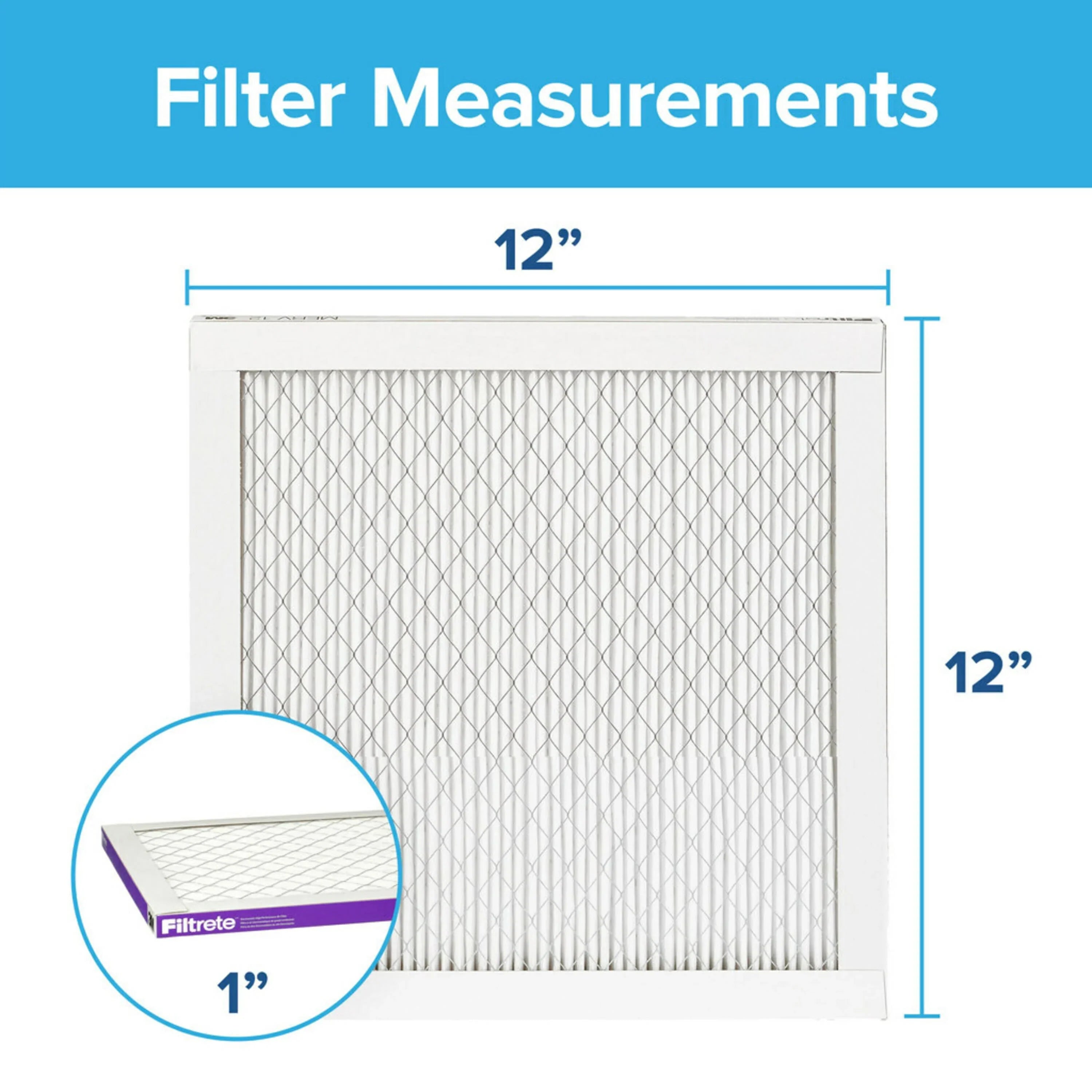 Filter, 1500 Reduction, MERV Filtrete MPR Air Filters 12, 4 Advanced 12x12x1 Allergen