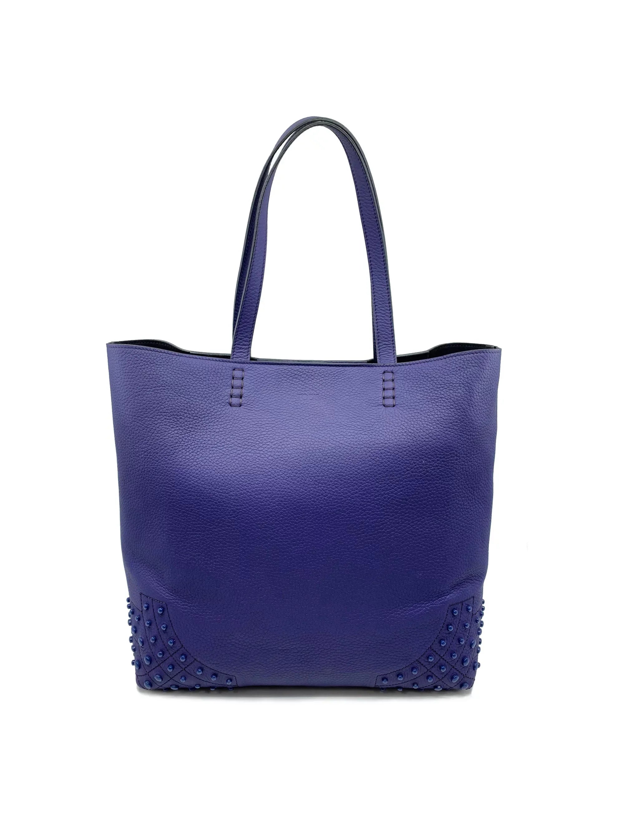 Wave New Satchel Tote Soft Gommini Tod's XBWAMRFT301MACL-411 Violet