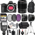 Memory 0.43X Digital + 64GB Remote S Lens + + f/1.8 + Filters Grip Telephoto UV-CPL-FLD II Camera 2.2x + Z6 Card Angle Mirrorless with Wide 35mm Control - Wrist Lens Lens Nikon + International Flash +