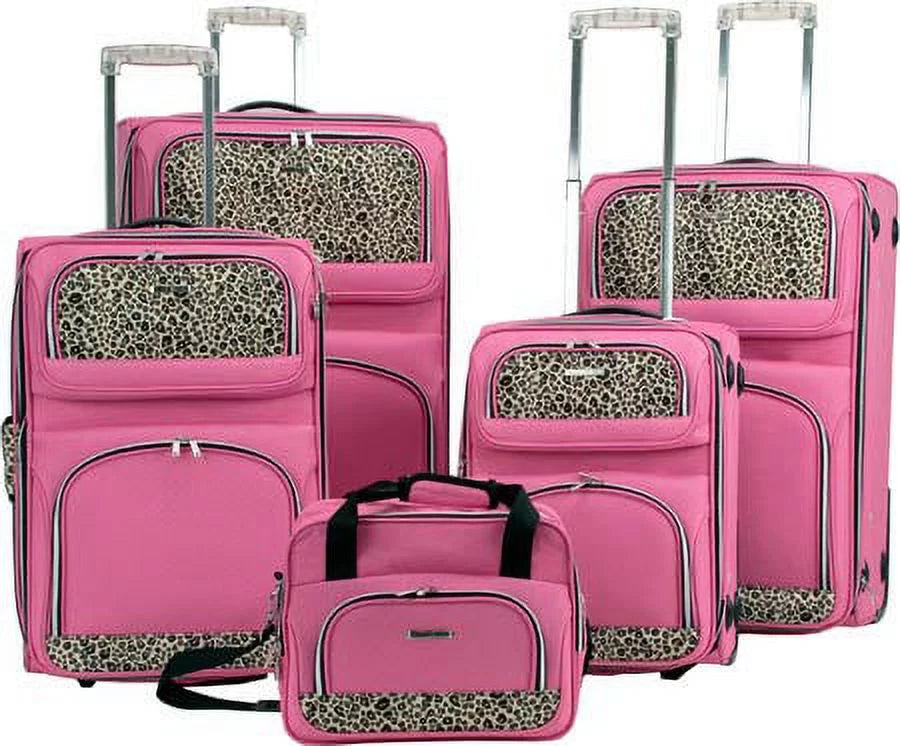 LUGGAGE PINK Rockland 5PC SET F07L-PINK -
