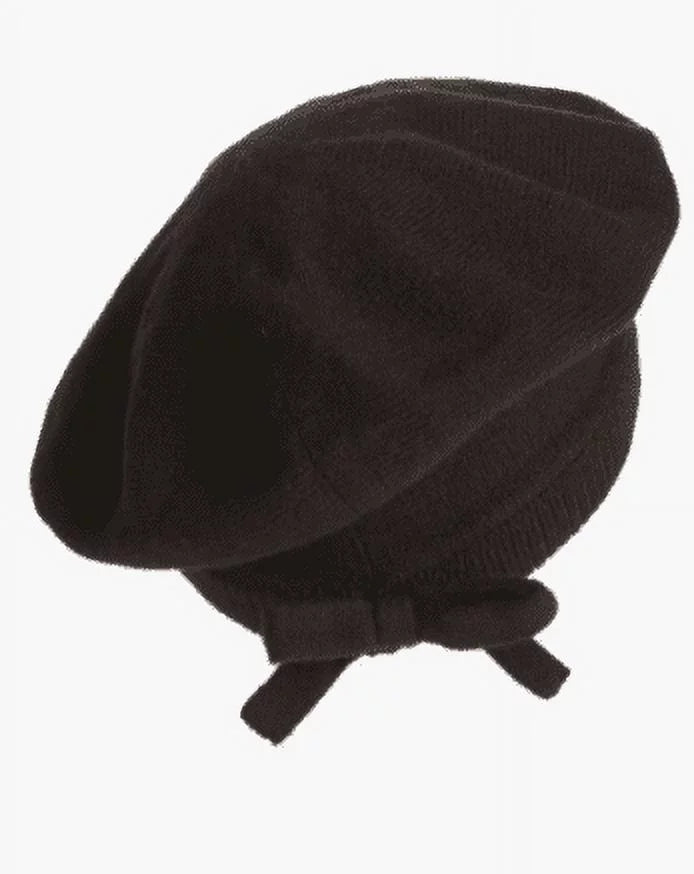 Contrast York Spade Bow New (Persimmon Grove) Beret Kate