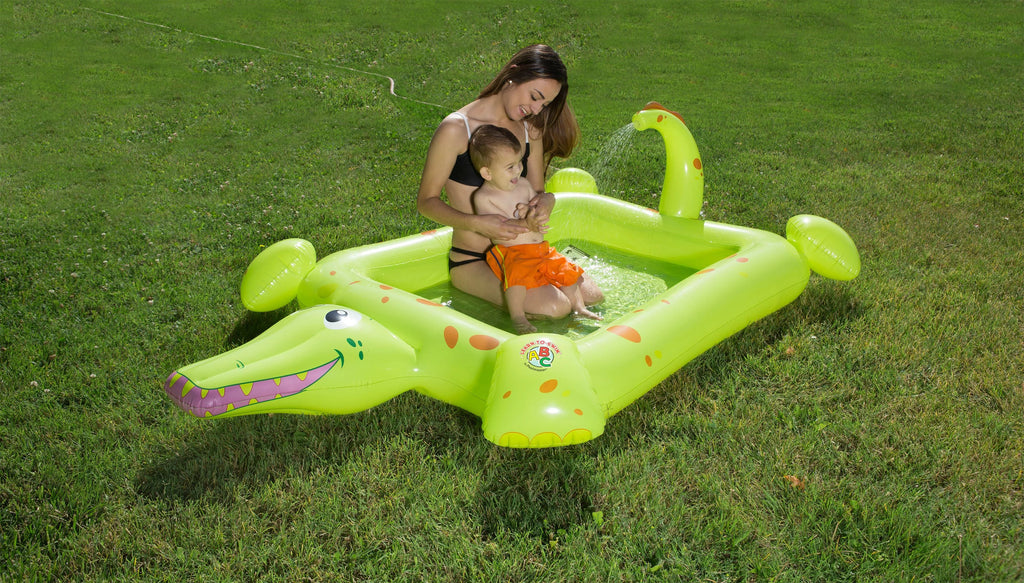 Inflatable Poolmaster Spray Pool Swimming Crocodile Kiddie