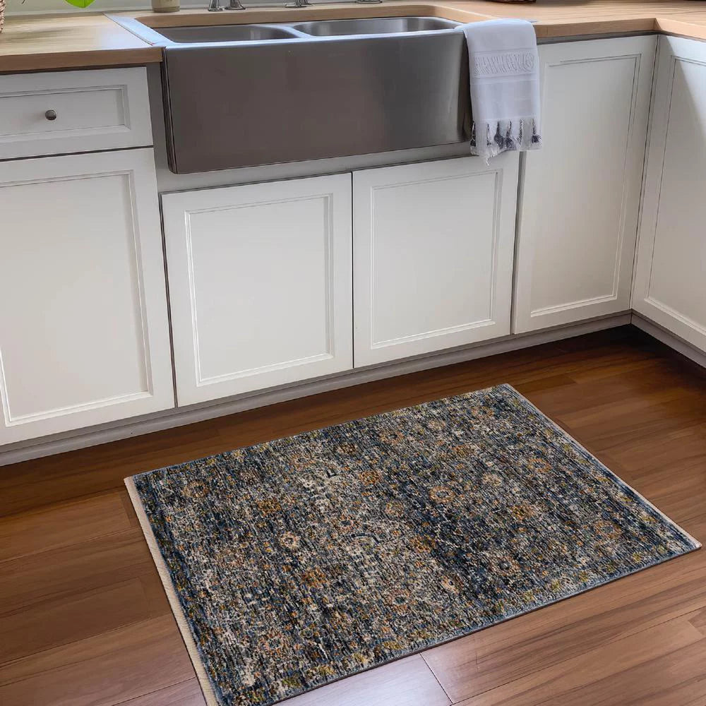 Rug x Navy 2'6" Yarra Dalyn 1'8" YA6 Rugs