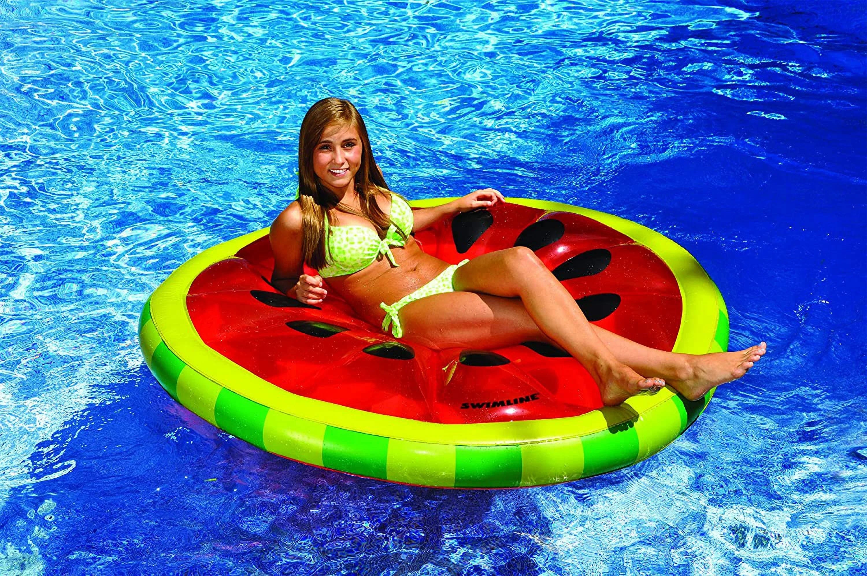 Slice Island Raft Inflatable Watermelon Swimline