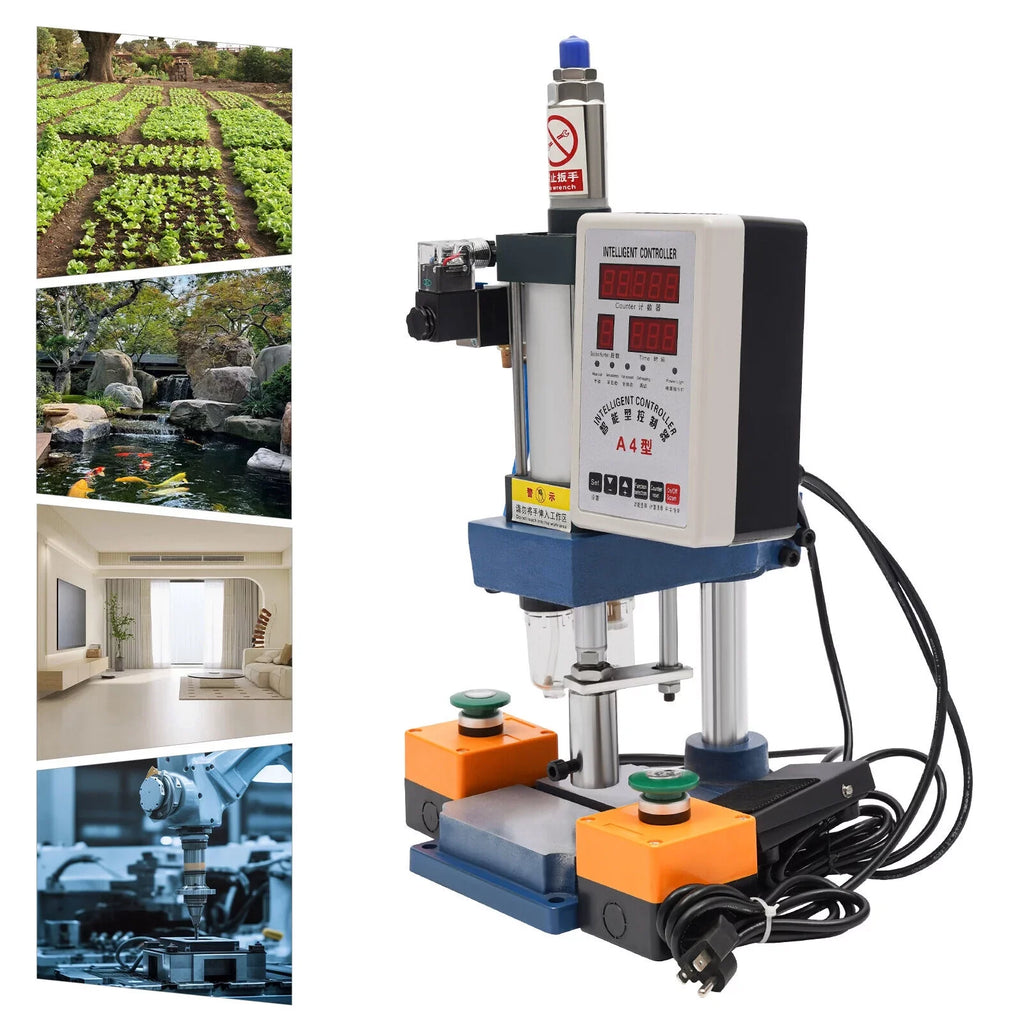 Adjustable with Punch Pneumatic Machine Press Equipment Controller, 440lb Digital New 4V210-8