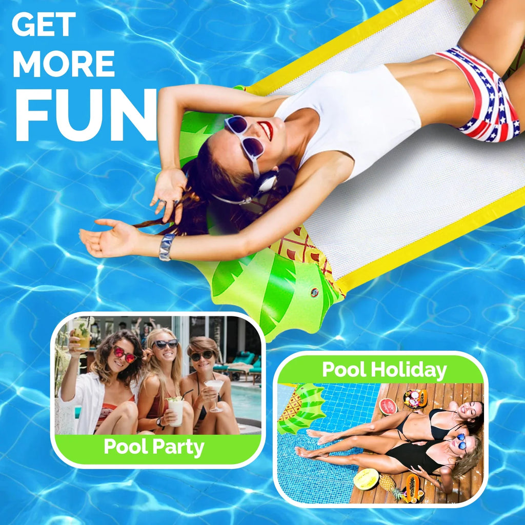 Raft-Pineapple Hammock Float Inflatable Adult Comfortable liquid Swimming Float liquid Hammock Pool Zoey Swimming Multi Purpose Float Lounger, Lounge, Pool Pool