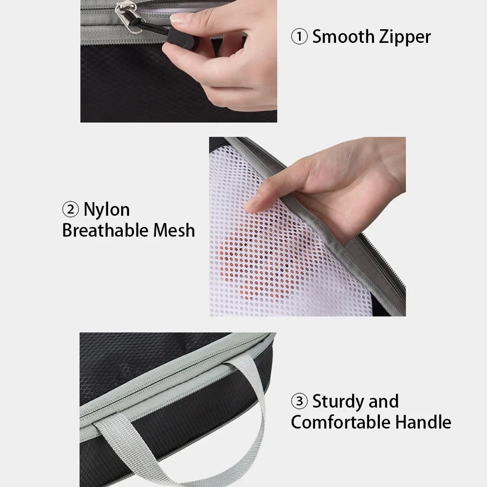 bag,1 Mewmewcat Compressible On storage Set Set Huiop Compressible Tomshoo Suitcase Carry Carry On