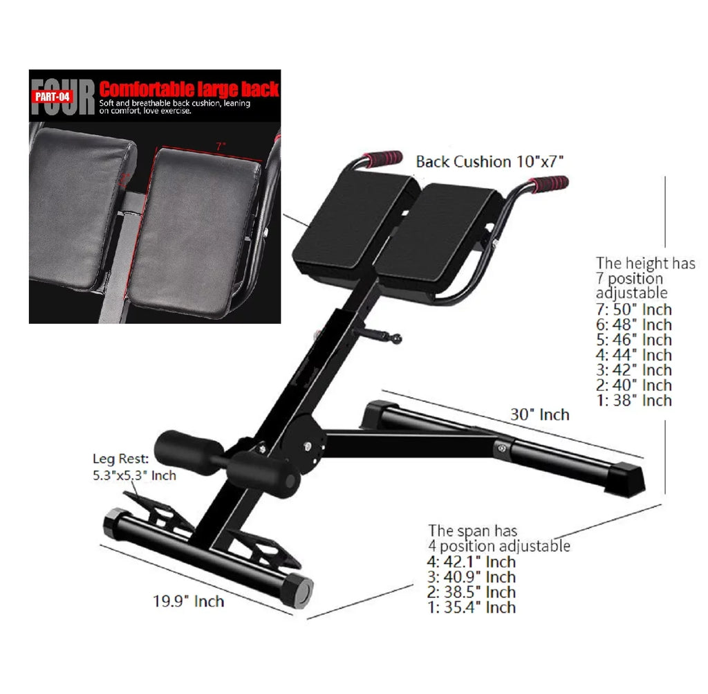 Bench Strength Gym Fitness Extension Hyper Adjustable Core Strength Training Chair Exercise Home Abdominal Ab Factor Roman Workout Exercise Back X