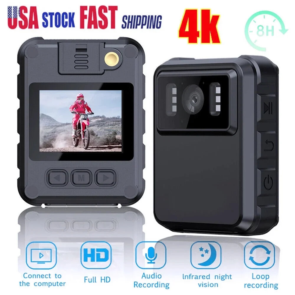 Body DVR Recording Camera JLLOM and Vision with Night 1080P Police Audio 2k Video HD Camcorder - Mini