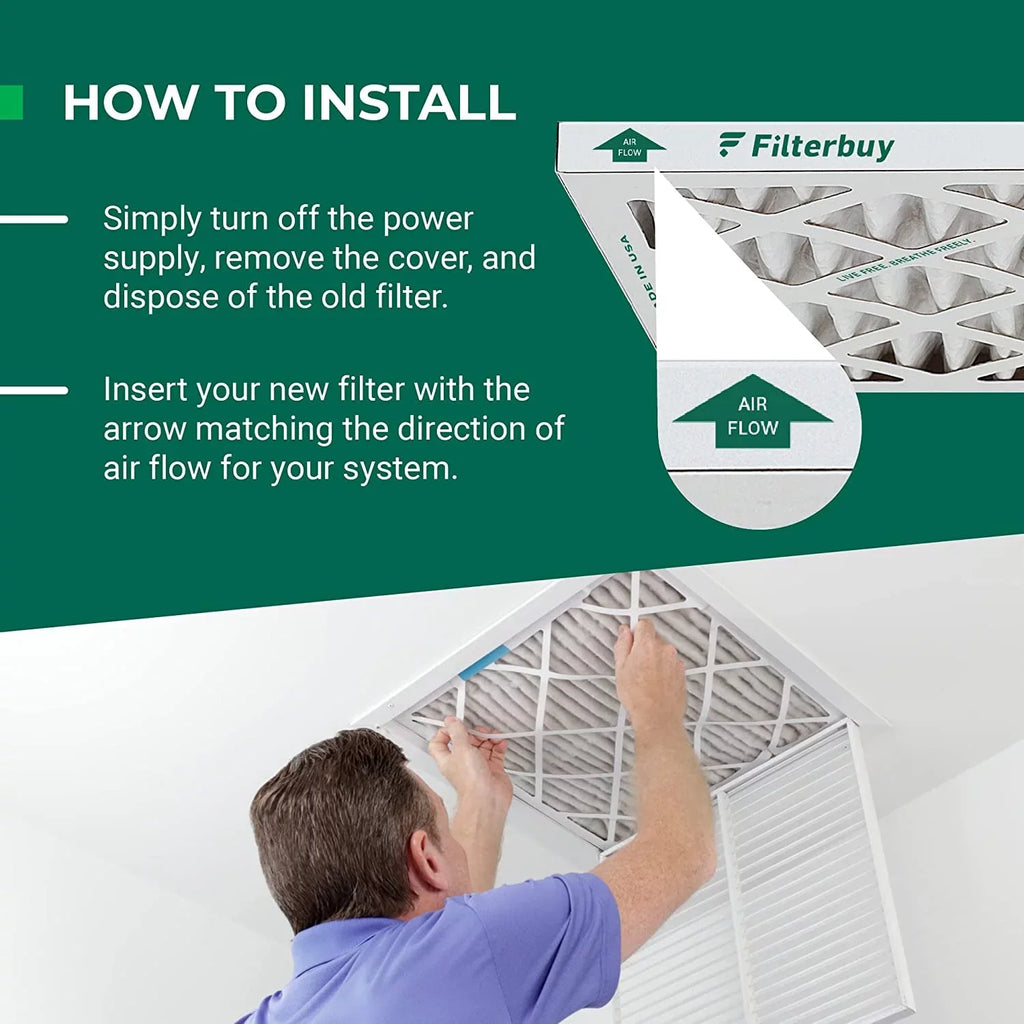 Filters HVAC MERV Filterbuy AC (5-Pack) Air 10x25x4 8 Pleated Furnace