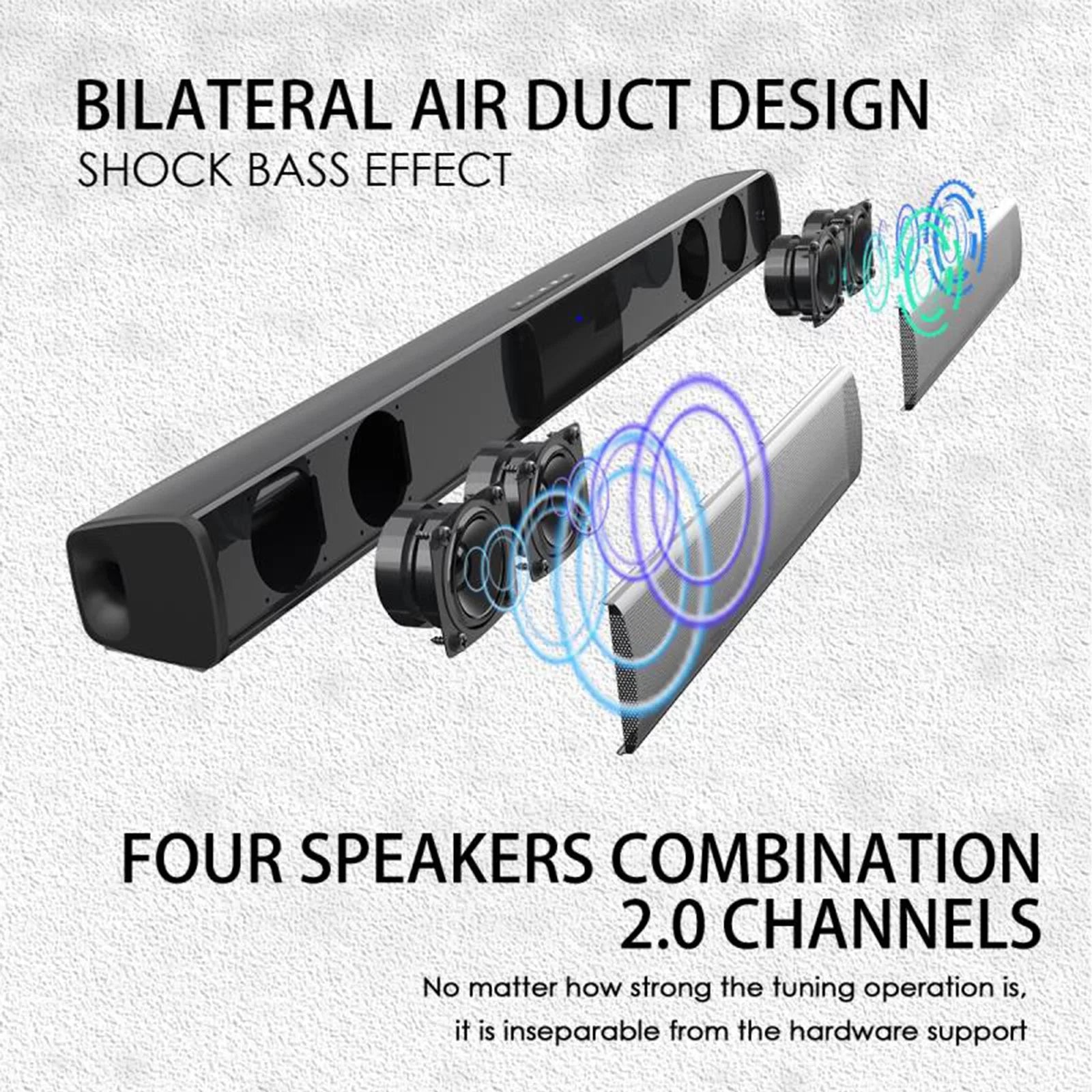 Bar Sound Bluetooth Sound & System TV Wireless Bar Wired 22 inch Speaker Sound Surround