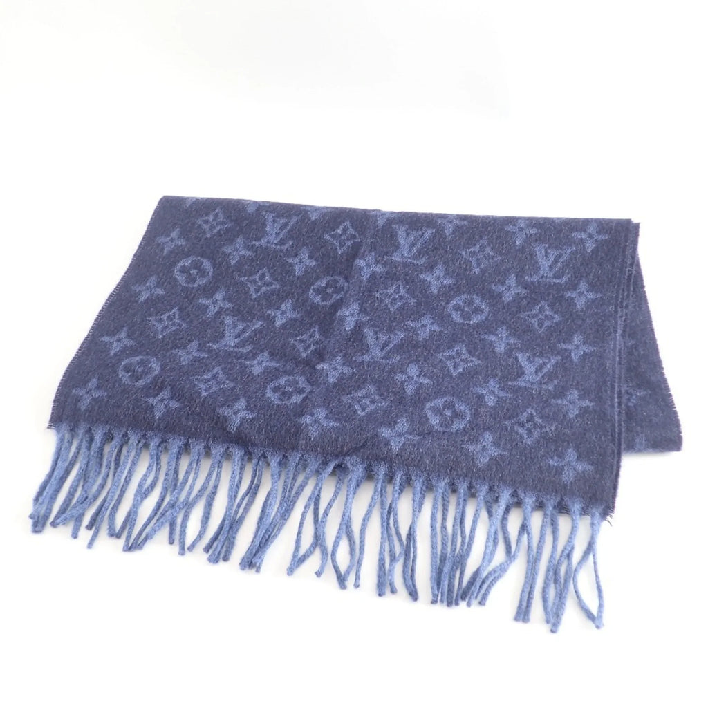 Blue Pre-Owned Marine Monogram (Good) Men's M70257 Gradient Scarf