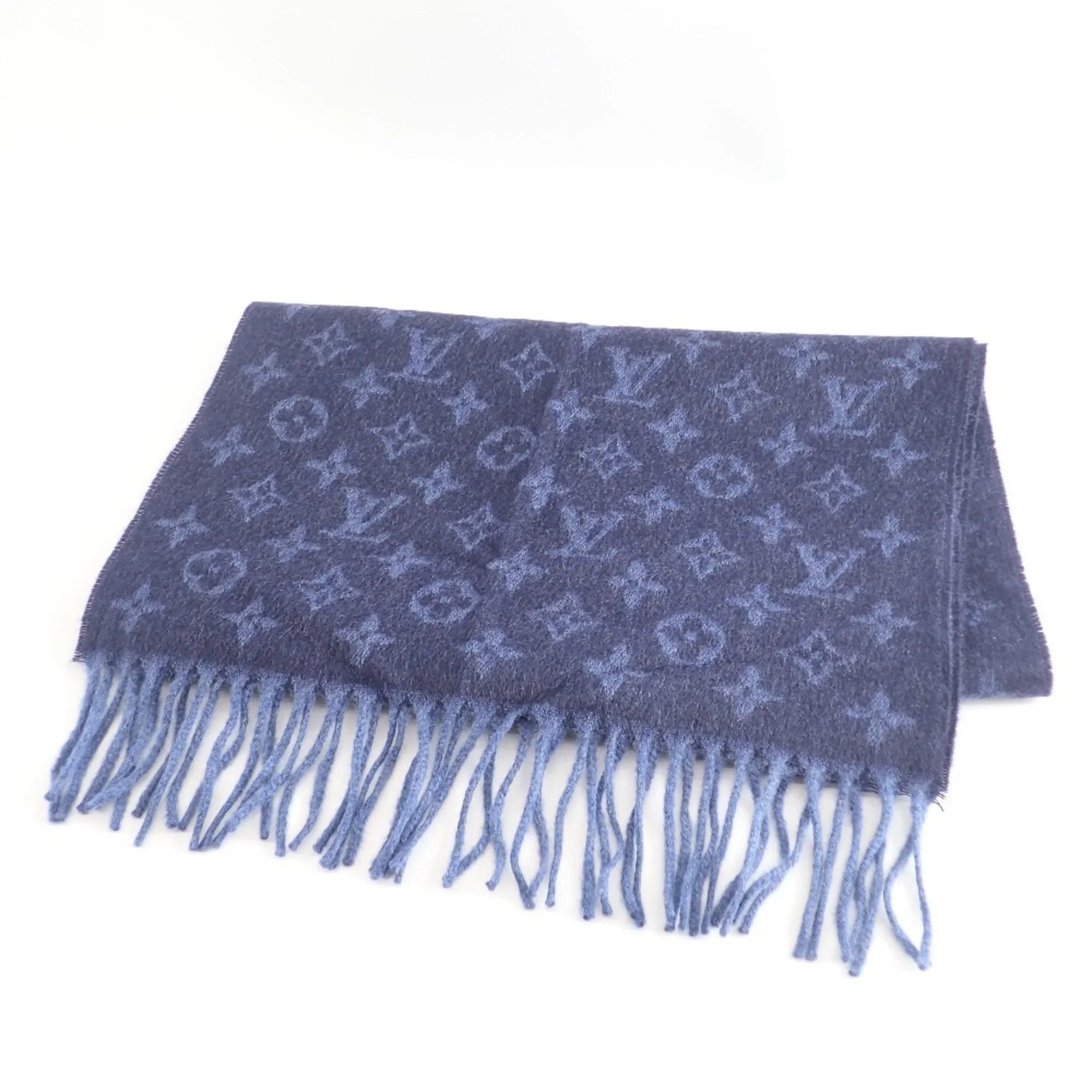 Blue Pre-Owned Marine Monogram (Good) Men's M70257 Gradient Scarf