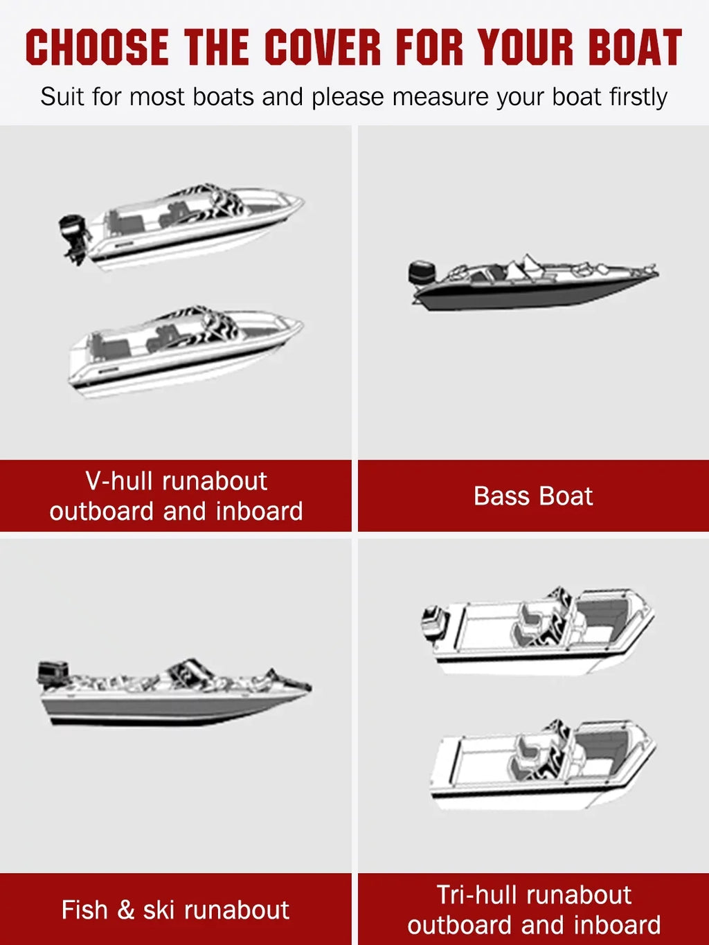 600D 19 Boat ft 17 All Tear Cover Heavy Oxford - AngLink - Proof, climate Cover, and Polyester Boat Duty V-Hull, Bass Beige Durable | Runabout Pro-design Protection Waterproof TRI-Hull, Fits