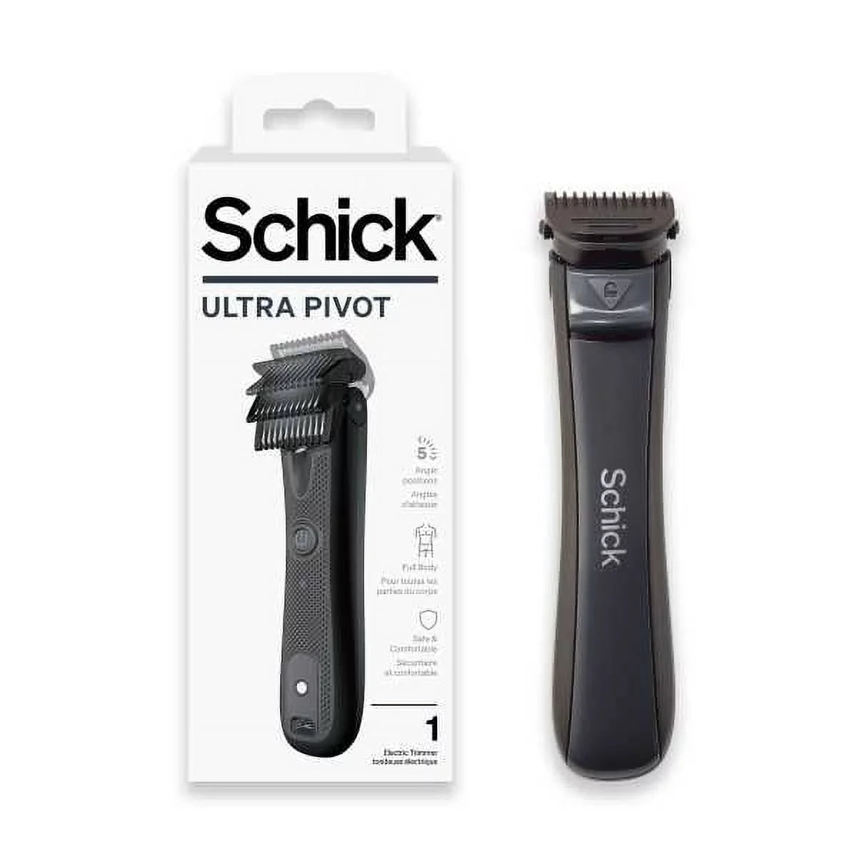 Body Schick Electric Waterproof for Men's Body CT, Gift Pivot Safely & Hair, Electric Adjustable Guard, Ultra Comfortably 1 Body Trimmer, Men Men's Comb Shaver, Trims Cordless