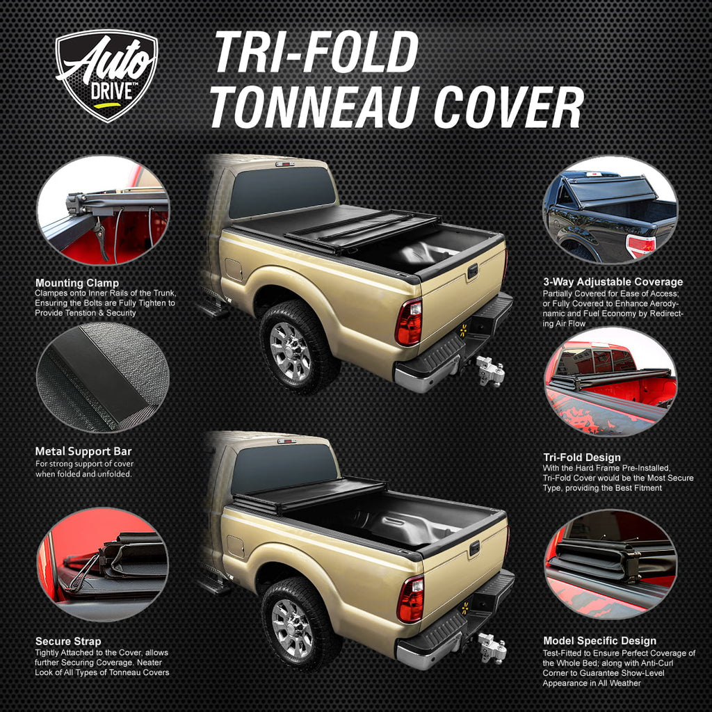 Bed Toyota Drive 00-06 Bed Soft Cover Auto Fits Truck Tonneau Tri Tundra Fold 6Ft