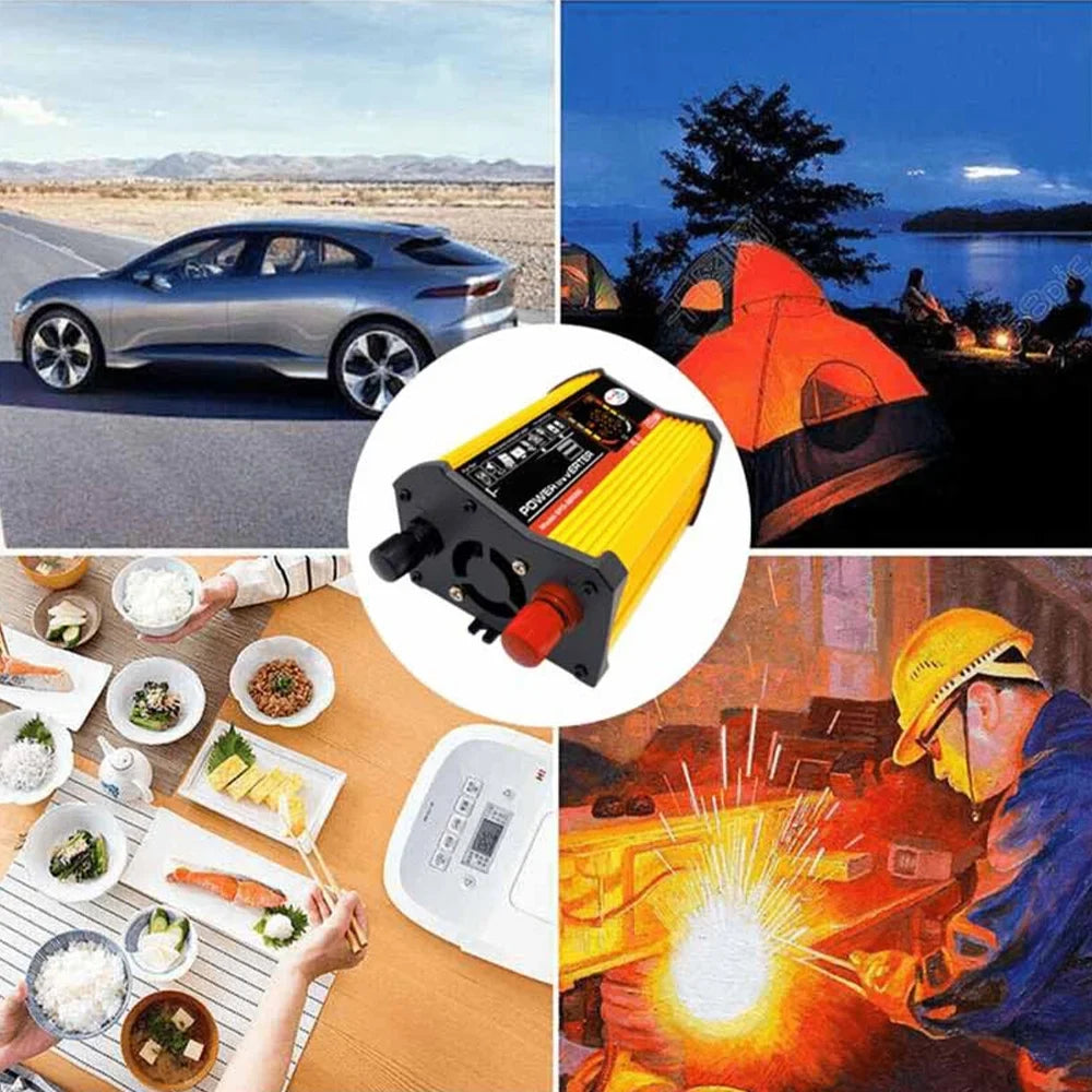 Ports 2 Charging DC12V-AC220V Charger Wave USB ALLTIMES Intelligent 500W Sine Car Adapter Power Inverter Modified Fast Digital 6000W Reted Display Converter Auto