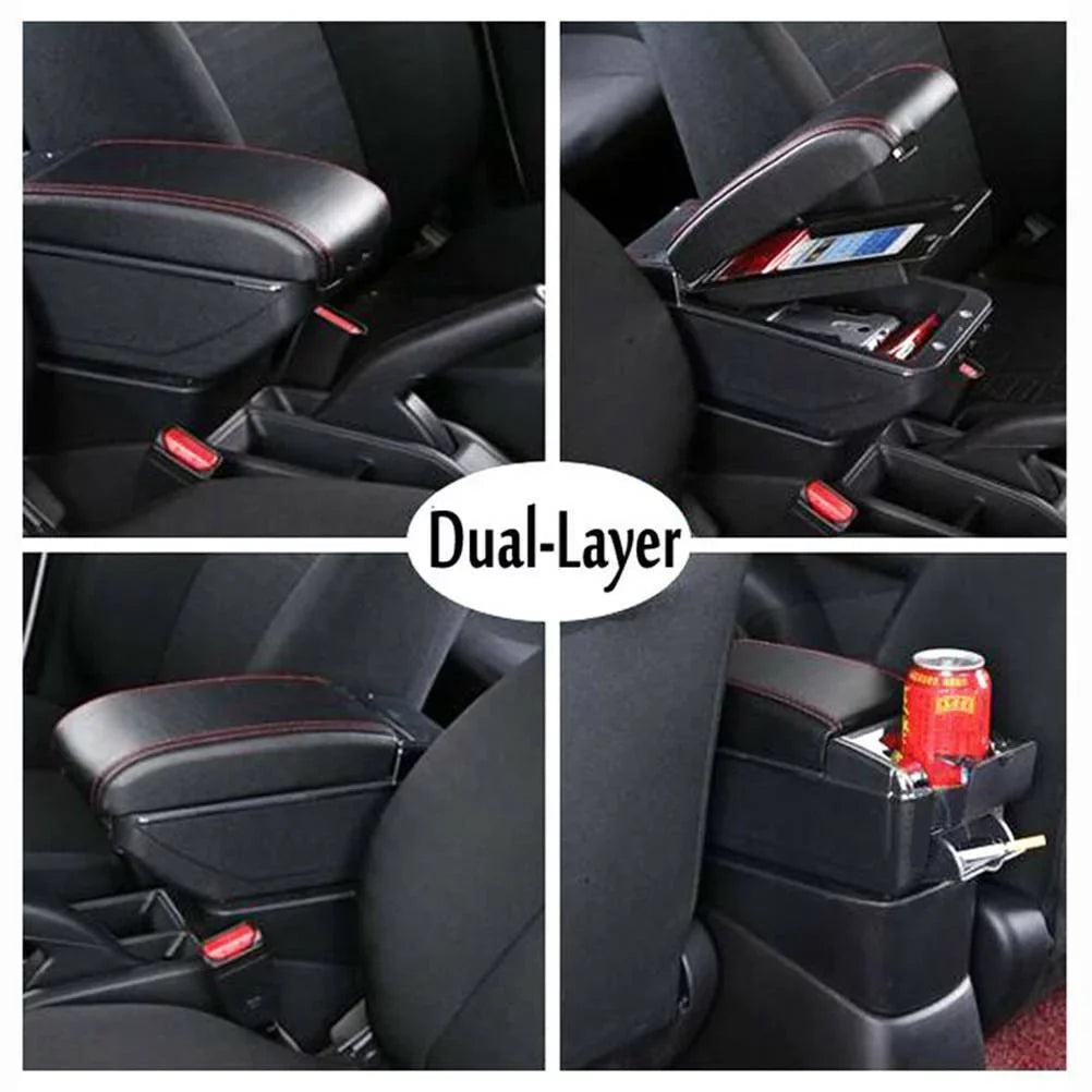 Armrest XUKEY Compartment Honda For Duel Jazz Central Console / Fit Storage 2002-2008