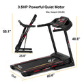 Foldable Folding 16KM/H Electric - Workout Assembly, Easily Machine Home Treadmill with Weight Capacity Dcenta FYC Exercise Speed Incline/, LBS Running Treadmill 330 for 3.5HP Max Home Gym