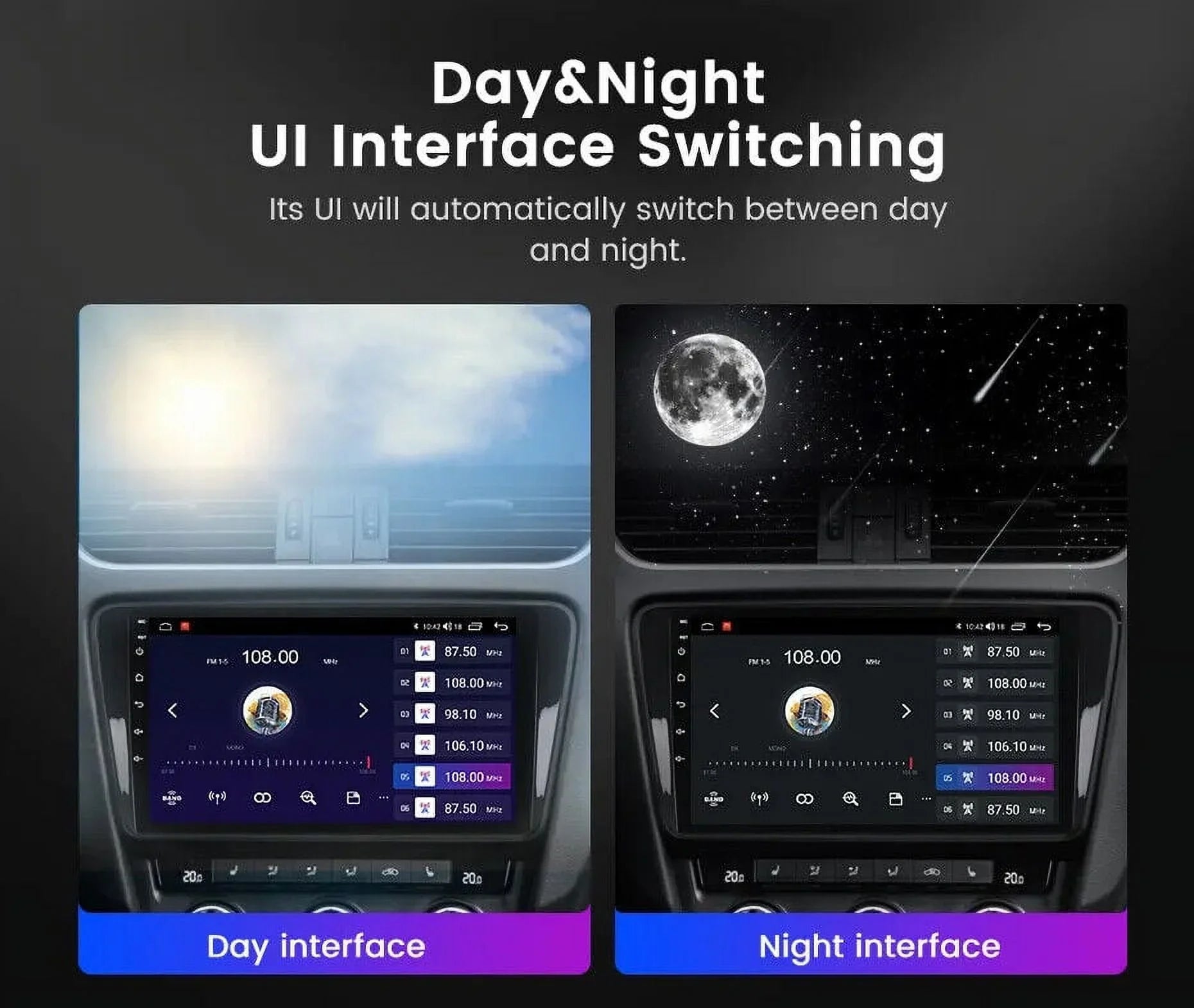 Android Screen 4+32G Navigation in-Dash Unit AM/FM Double Car GPS Auto DSP Din Android Universal Stereo Head Radio Store,YouTube QLED Carplay 1280X720 Wireless Multimedia Player,climate,Play 9"