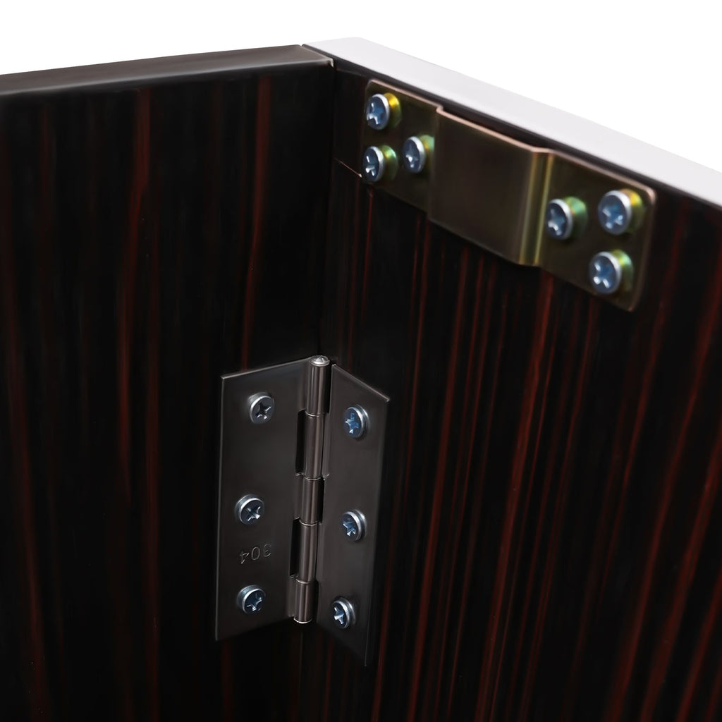 Event Edging Cabinet 19.5x47.75x42.75in Foldable Portable Brown with bar Aluminum Black TOOL1SHOoo