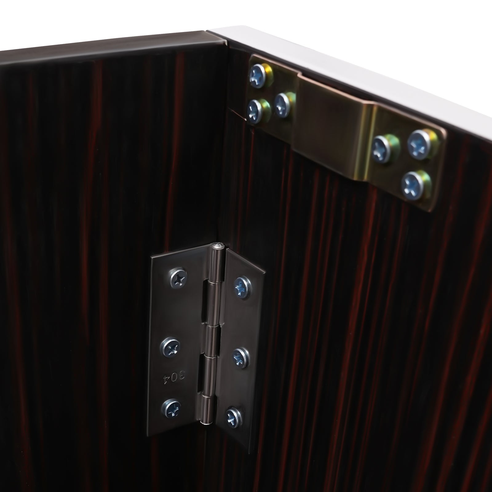 Event Edging Cabinet 19.5x47.75x42.75in Foldable Portable Brown with bar Aluminum Black TOOL1SHOoo