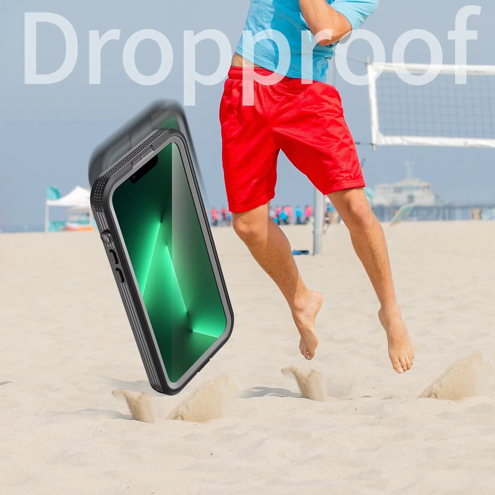 for with Dropproof][Dustproof][Compatible Underwater][14FT Waterproof, Pro Pro Black Case - MagSafe] Screen iPhone for 6H [Real 14 14 Built-in Protector iPhone 6.1" 360][IP68 Military