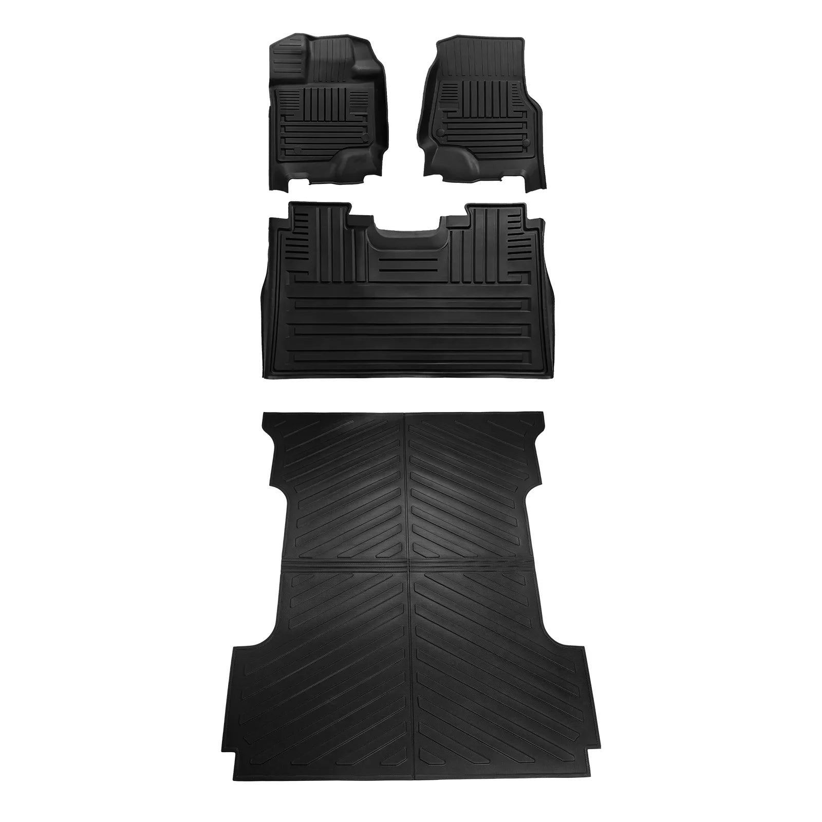 Fit Storage) Flat 2015-2024 F-150 Bed F150 Liner Mat Truck Lightning Cab Fold Long SuperCrew Bed 6.5Ft (Fit W/O