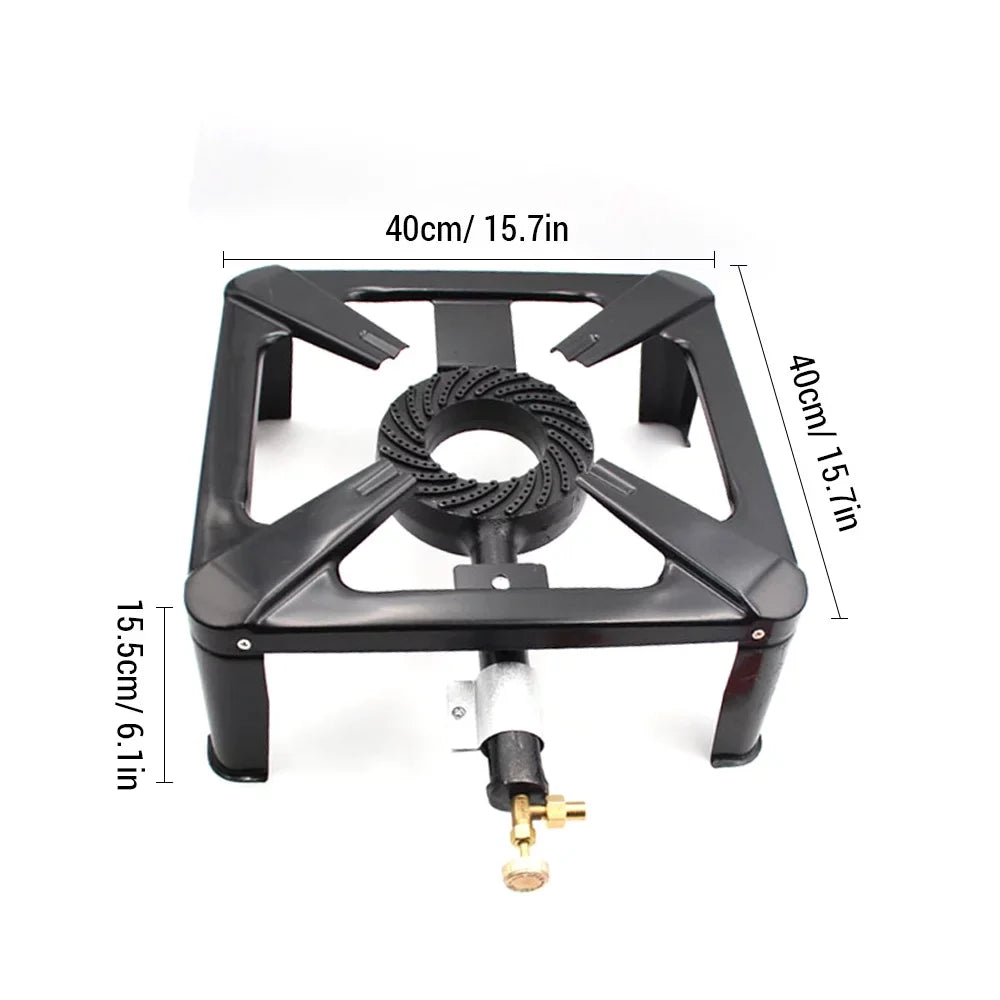 Propane , for Iron Gas Furnace Single Camping exterior Cooker Cast BBQ Walmeck Stove,