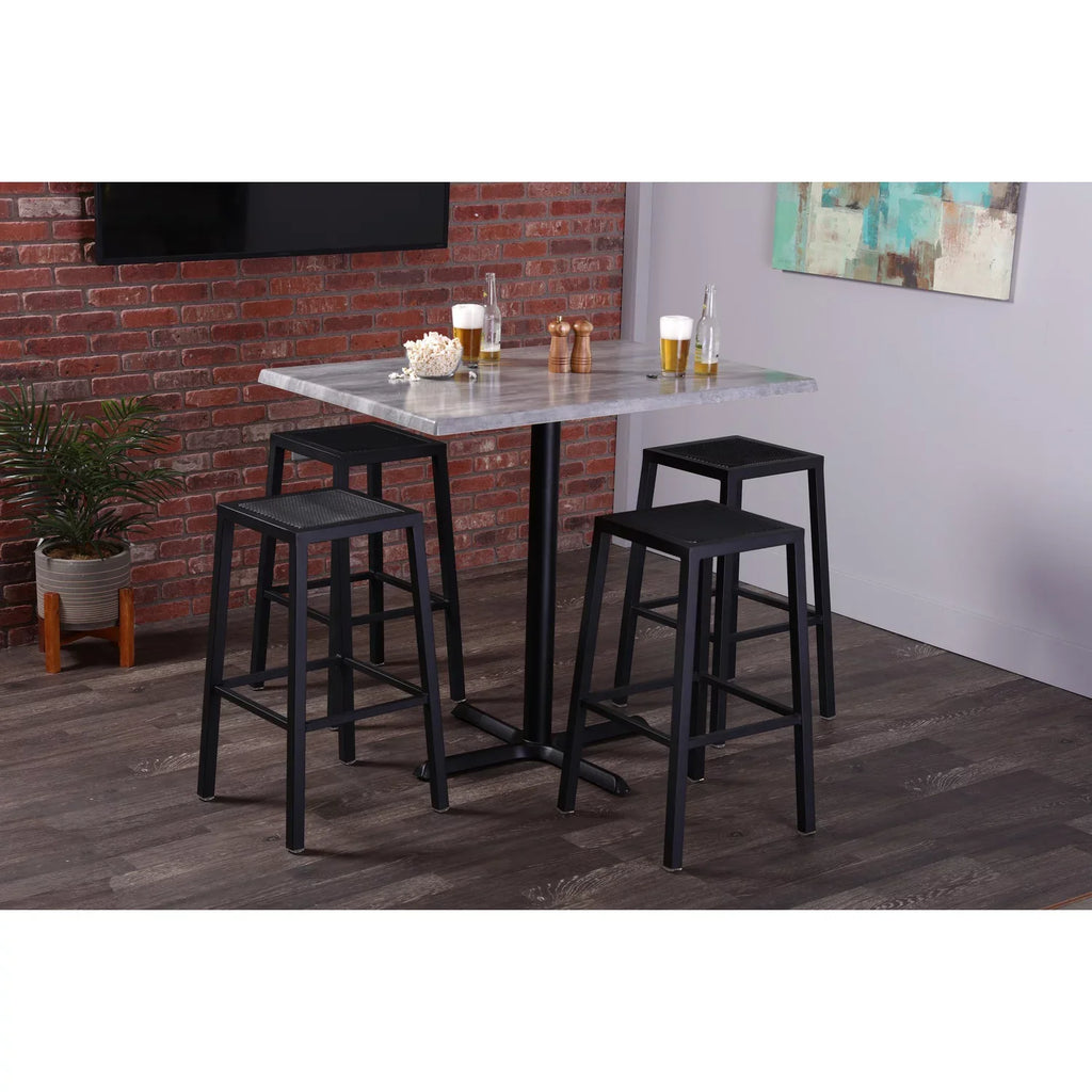 Foot the Co. by Top 30" 42" OD211 30" 30" Black Stool x x Marble 30" with Bar Table Indoor/exterior Tall Square and Indoor/exterior White Base Holland