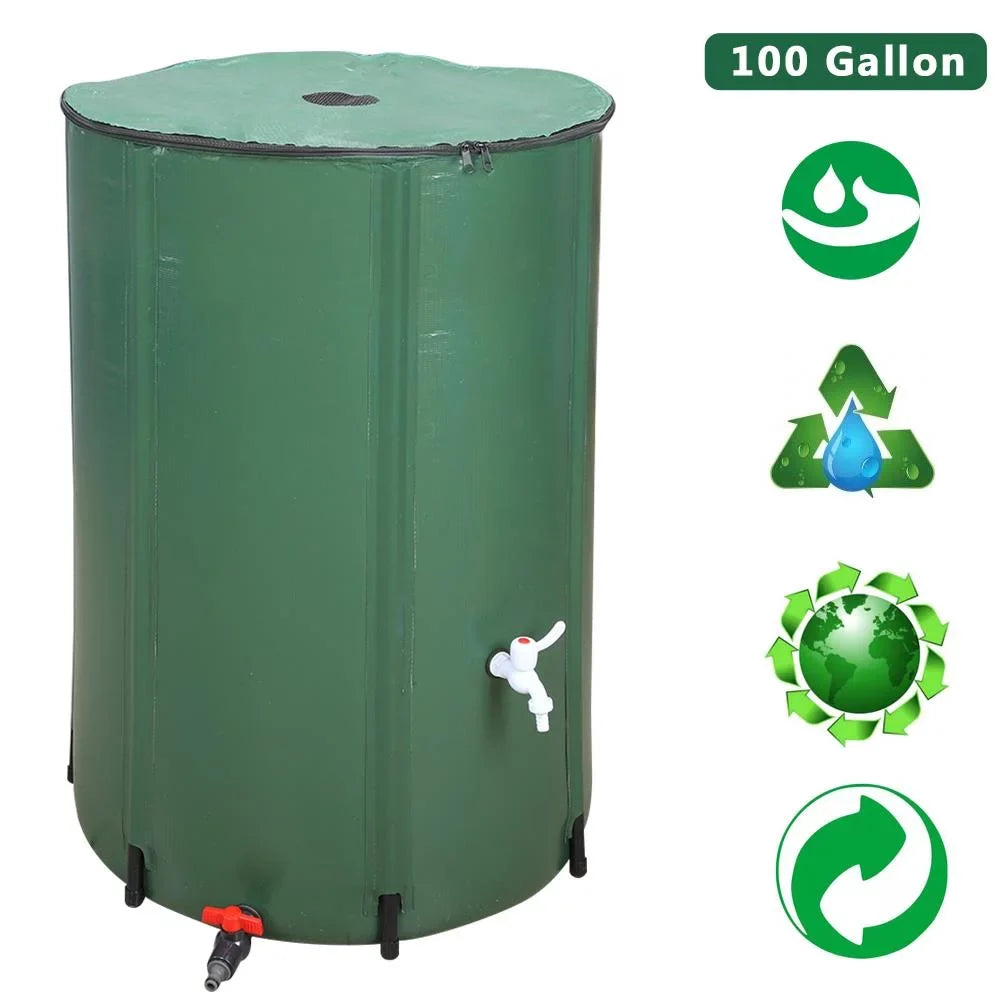 Barrel, Portable liquid Storage Rain 100 Collapsible Tank Ktaxon Gallon