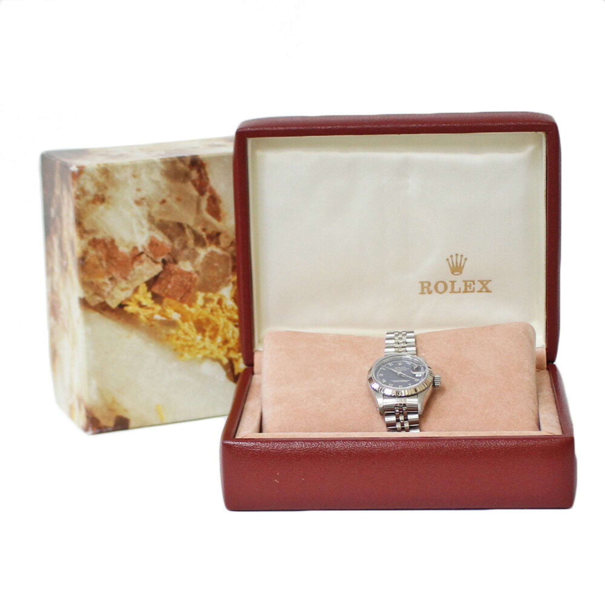 Winding Steel Watch Pre-Owned 69174 Automatic (Good) Oyster Perpetual Stainless Ladies Datejust