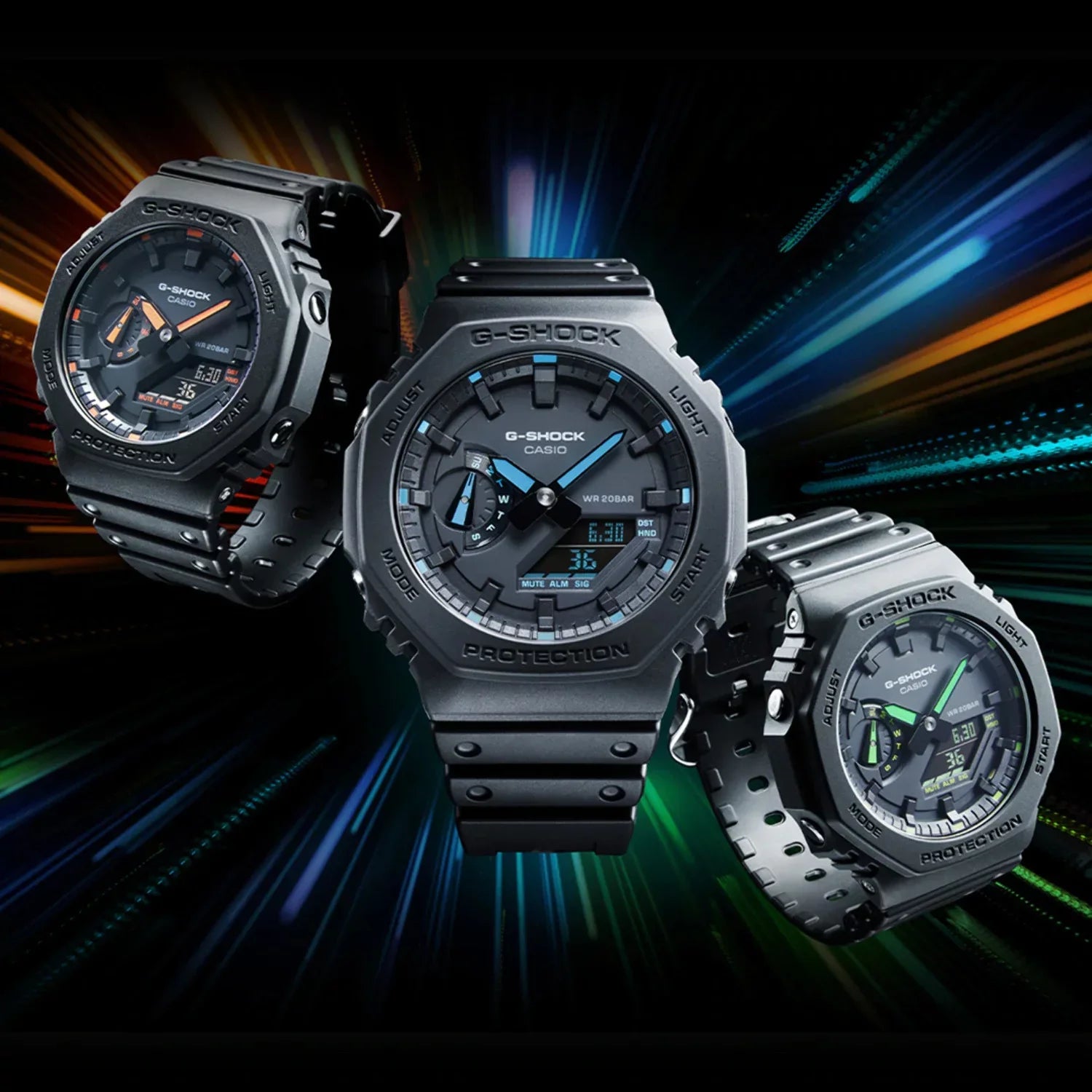 GA2100 G-Shock Black Neon Green Edition Limited