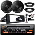 DIN 2-Way CD AM/FM Amazon AUX Built-In, 2x Car 98-2013 Multimedia KD-T920BTS Coaxial Player Car Single Audio Stereo Speakers, Harley Install USB 6.5" Bluetooth Alexa Receiver Kit with JVC Adapter