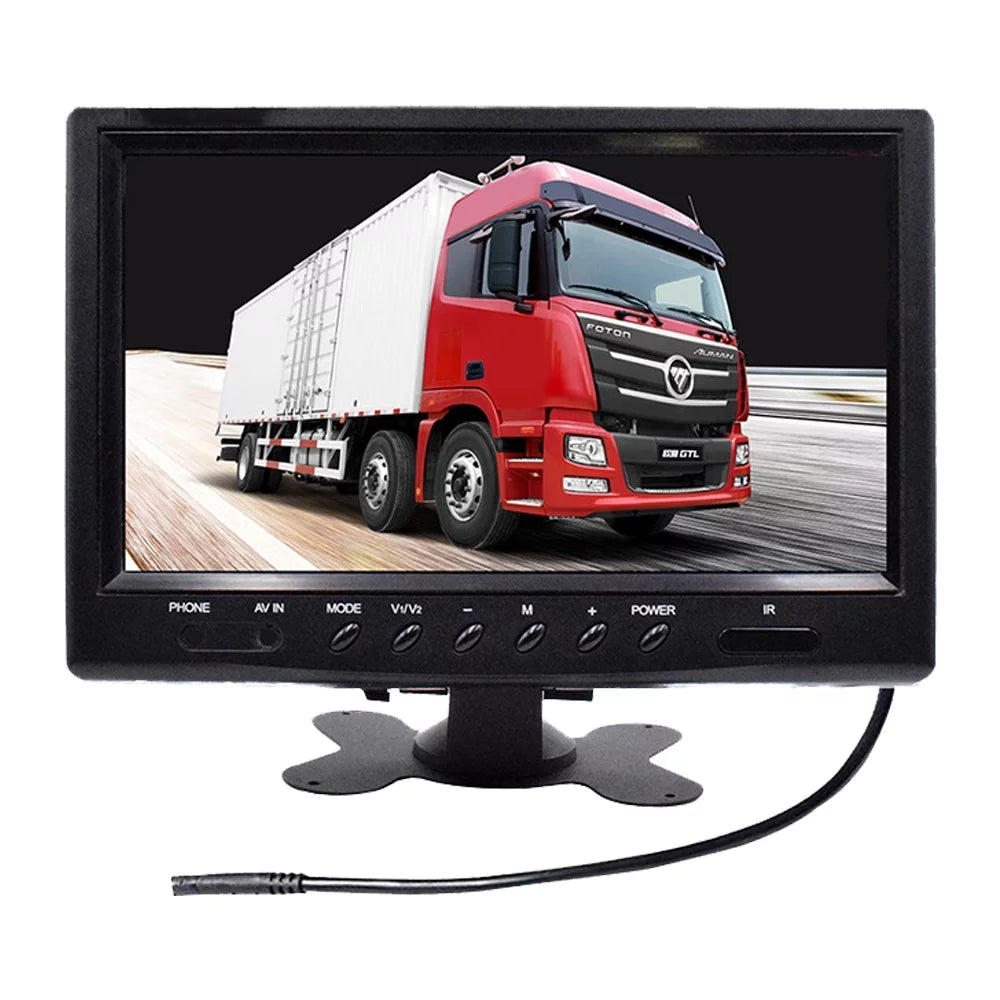 Reverse,Front-View, 9 Camera Monitor, Color Reverse and Backup Connection. for Rear Rear Camera View View Video Car HD Install Inch Display Side-View Input TFT Easy Two-Way to LCD