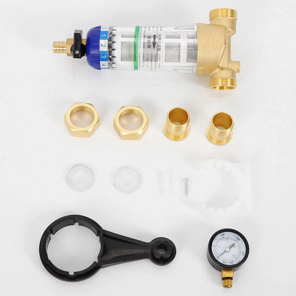 liquid Reusable 3/4" Filter Down Mesh Filter Spin 50℃ liquid Inch System Sediment