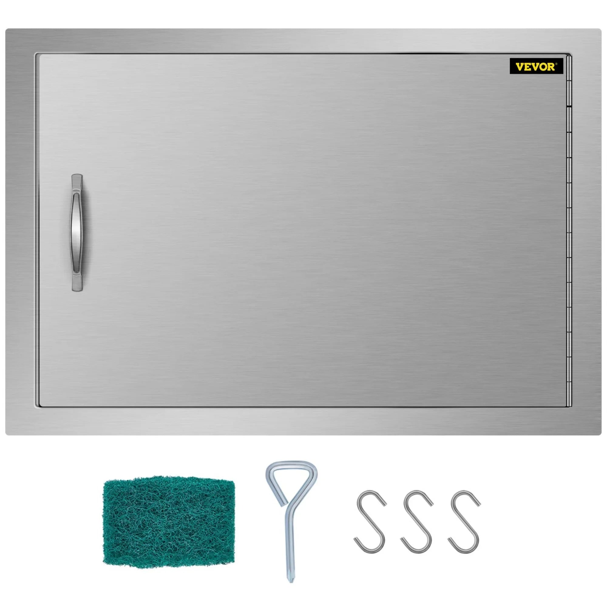 exterior Door Bbq Doors Horizontal Island 17"hx24"w Access Steel Stainless Single
