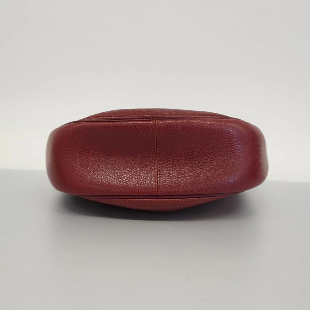 Red Ladies Shoulder Must Cartier Bag (Good) Pre-Owned Leather