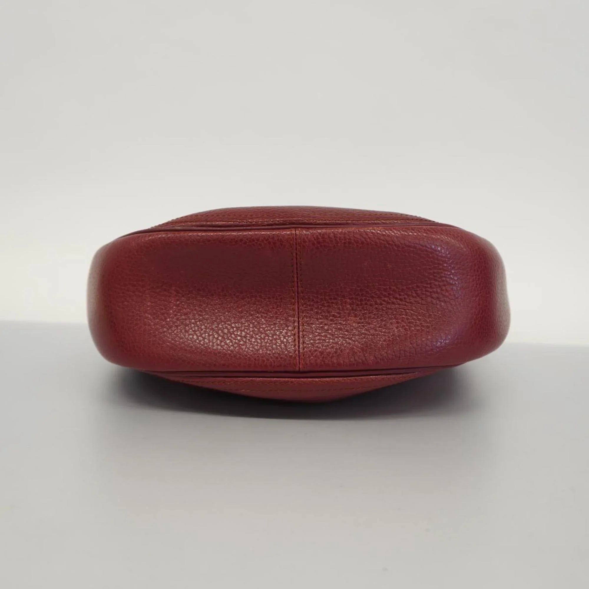 Red Ladies Shoulder Must Cartier Bag (Good) Pre-Owned Leather