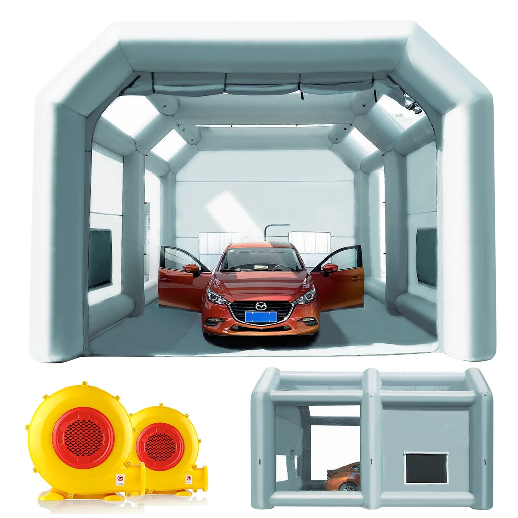 23x20x14.5Ft Paint Booth Inflatable Booth with Painting Spray Sewinfla Blowers Portable Inflatable Professional Booth Car